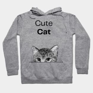 Cute Cat Peeking Hoodie